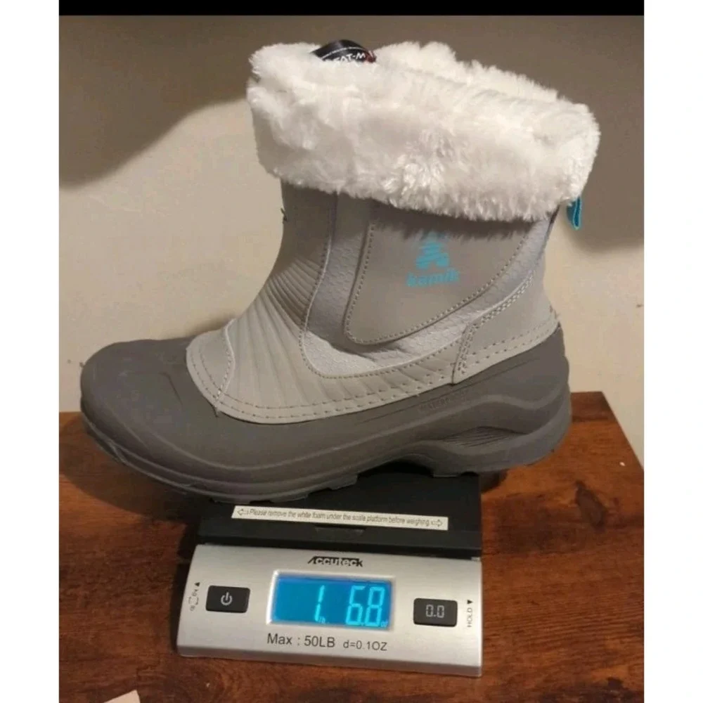 Kamik Iceland Zip Women Winter Boots Light Grey Waterproof Insulated WK2610 LGY